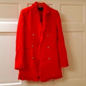 Women's red twead coat jacket